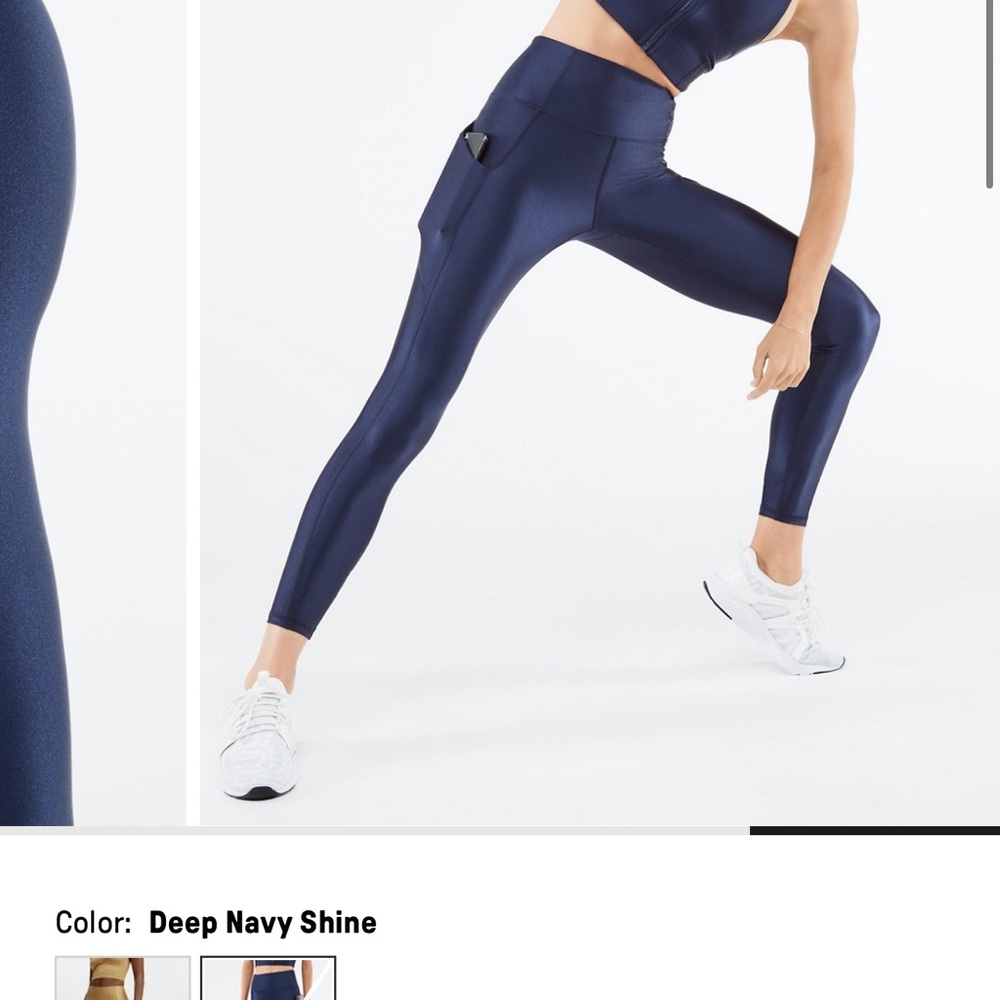 Women's Deep Navy Shine Leggings